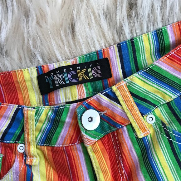 COPY - Something Trickie Multi-color Striped Shor… - Picture 3 of 4